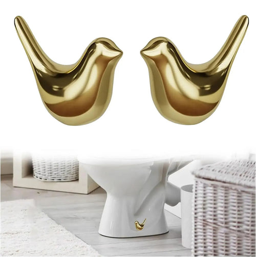 💰🔥Buy 1 Get 1 Free🎁2 Pcs Ceramic Bird Toilet Floor Bolt Caps,Cute Bird Toilet Screw Caps Decorative-ABB8
