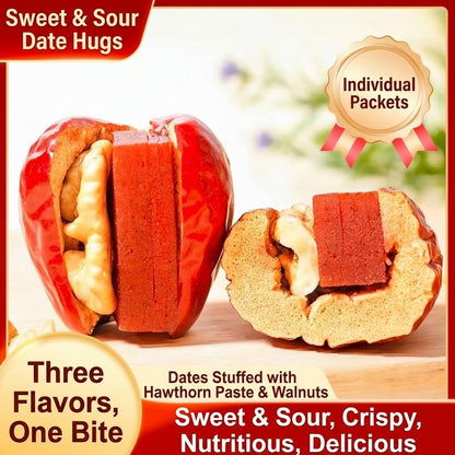 🍓Say goodbye to high-calorie guilt! 🍓 Satisfy your taste buds with our fiber-rich Jujube with Hawthorn and Walnut Hug Dried Fruit!-XA