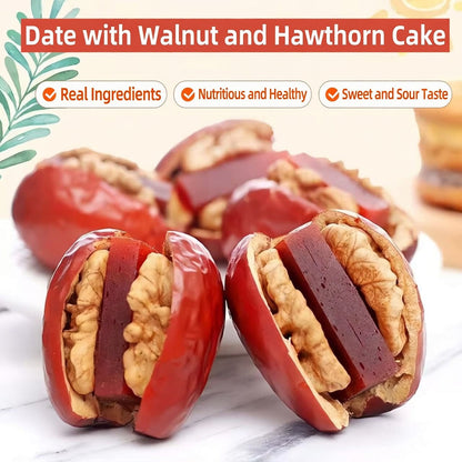 🍓Say goodbye to high-calorie guilt! 🍓 Satisfy your taste buds with our fiber-rich Jujube with Hawthorn and Walnut Hug Dried Fruit!-XA