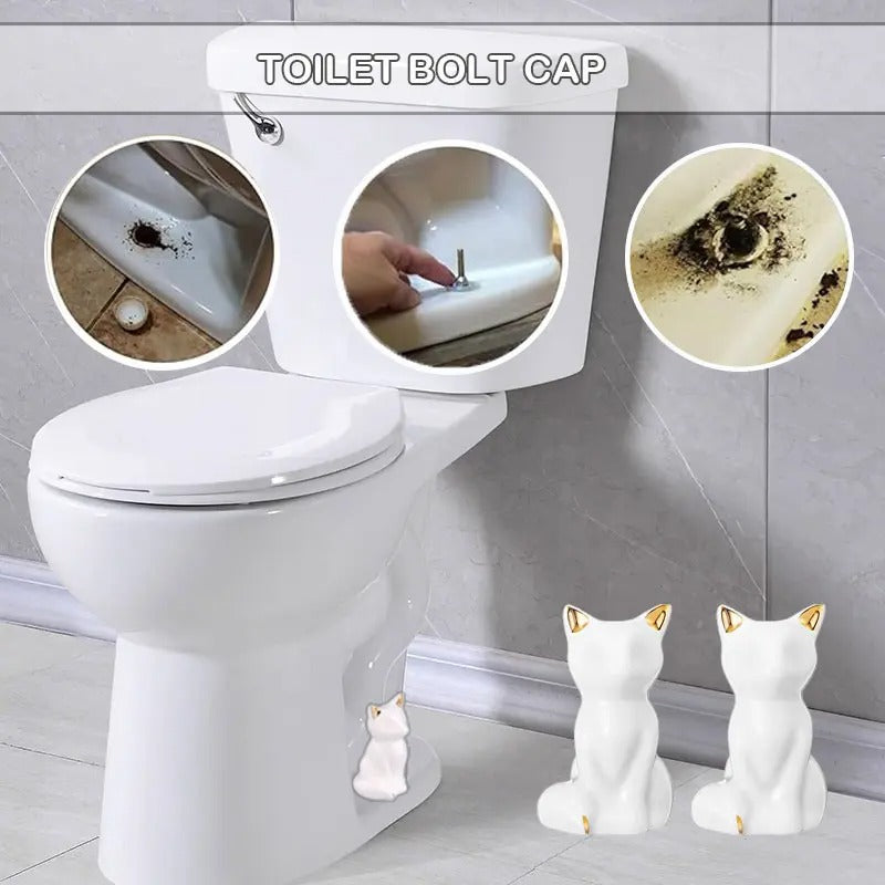 💰🔥Buy 1 Get 1 Free🎁2 Pcs Ceramic Bird Toilet Floor Bolt Caps,Cute Bird Toilet Screw Caps Decorative-ABB8