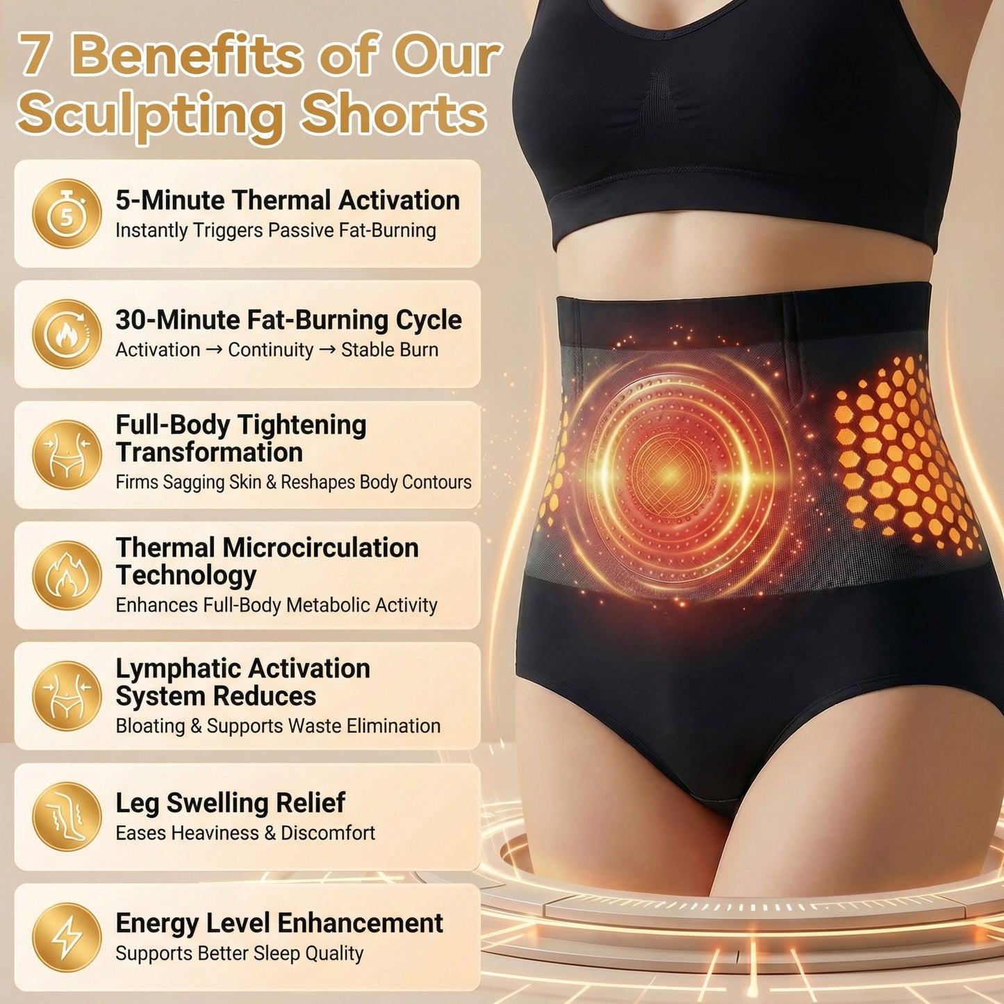 🏆Official Brand Store | 👙 𝟐𝟎𝟐𝟔 Moringa & Berberine 4-In-1 Fat-Burn Sculpting Shorts🎁-ABB8(D)