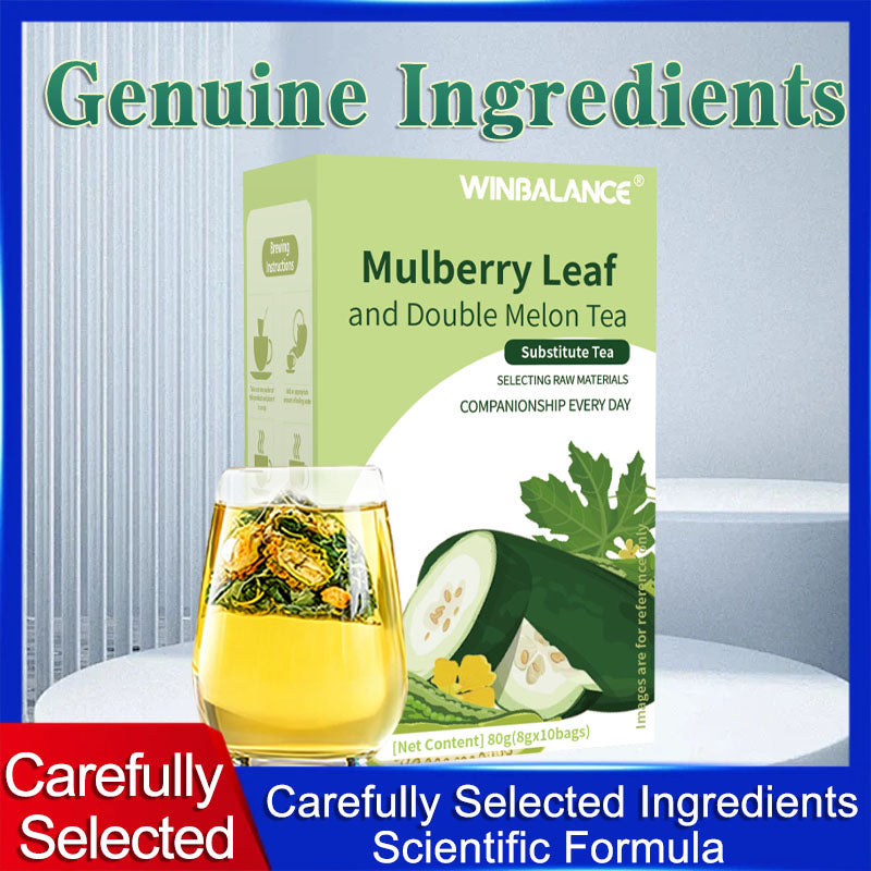 ☕Say goodbye to high-calorie guilt! ☕☕Mulberry Leaf & Double Melon Tea — Natural Herbal Goodness for a Lighter You-H1