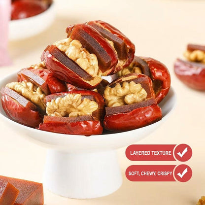 🍓Say goodbye to high-calorie guilt! 🍓 Satisfy your taste buds with our fiber-rich Jujube with Hawthorn and Walnut Hug Dried Fruit!-XA