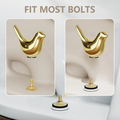 💰🔥Buy 1 Get 1 Free🎁2 Pcs Ceramic Bird Toilet Floor Bolt Caps,Cute Bird Toilet Screw Caps Decorative-ABB8