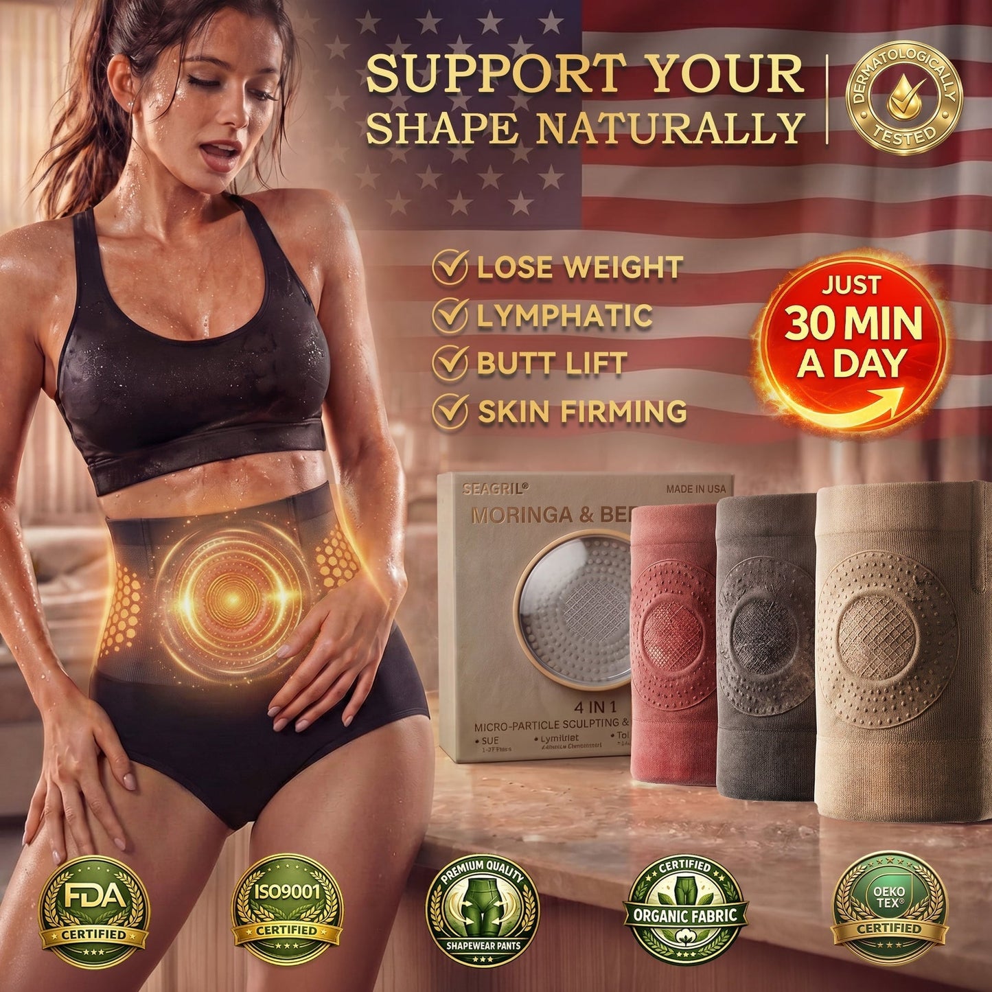 🏆Official Brand Store | 👙 𝟐𝟎𝟐𝟔 Moringa & Berberine 4-In-1 Fat-Burn Sculpting Shorts🎁-ABB8(E)