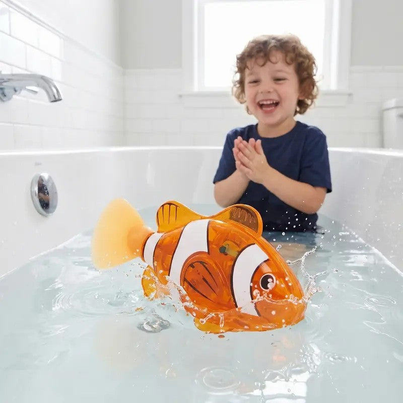 🔥🐠Fully automatic electronic pet fish - activated by sensing, emitting LED light while swimming - water interactive robotic fish toy✨-XA
