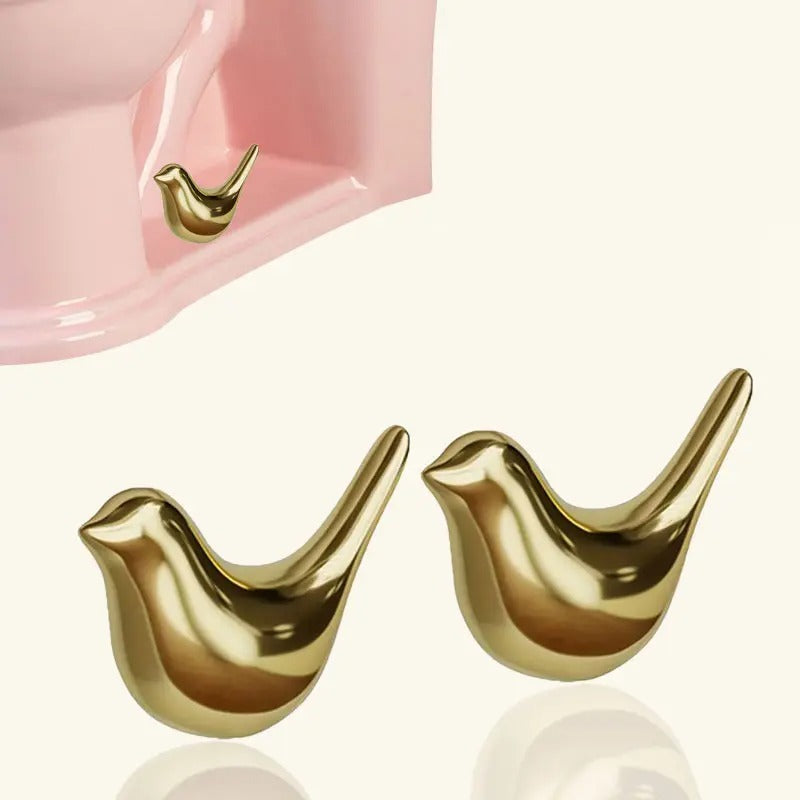 💰🔥Buy 1 Get 1 Free🎁2 Pcs Ceramic Bird Toilet Floor Bolt Caps,Cute Bird Toilet Screw Caps Decorative-ABB8