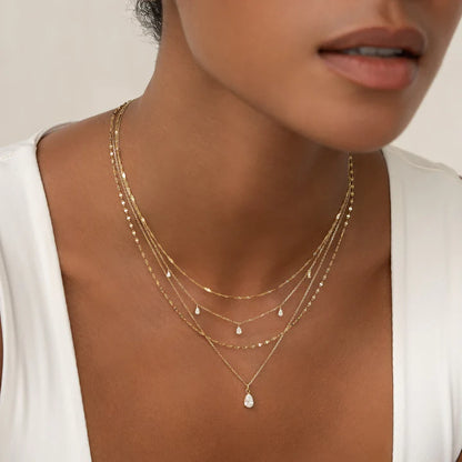 Shimmer Chain Necklace 14k Gold - Clara