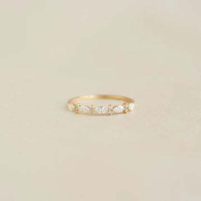Marquise and Round Diamond Ring - Aurelia