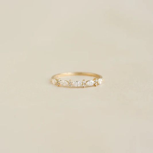 Marquise and Round Diamond Ring - Aurelia