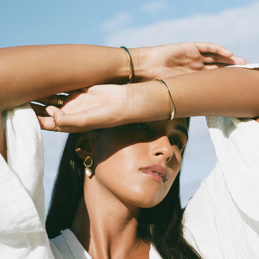 Gold Organic Bangle S - Aelia