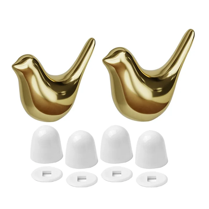 💰🔥Buy 1 Get 1 Free🎁2 Pcs Ceramic Bird Toilet Floor Bolt Caps,Cute Bird Toilet Screw Caps Decorative-ABB8