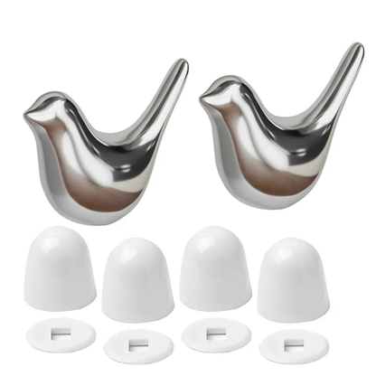 💰🔥Buy 1 Get 1 Free🎁2 Pcs Ceramic Bird Toilet Floor Bolt Caps,Cute Bird Toilet Screw Caps Decorative-ABB8