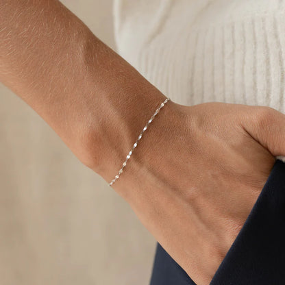 Petal Chain Bracelet White Gold - Florence